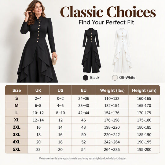Ensemble femme élégant : manteau long et pantalon à jambes larges