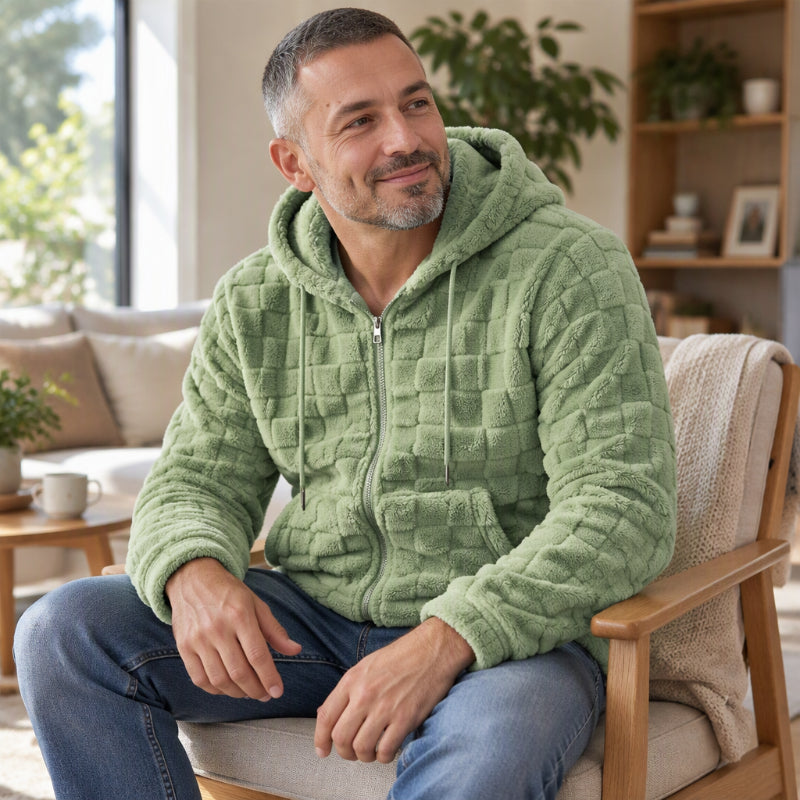 Veste décontractée à capuche pour homme, chaude pour l'hiver