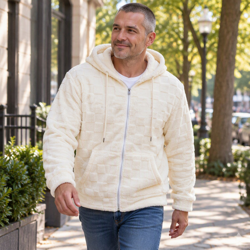 Veste décontractée à capuche pour homme, chaude pour l'hiver