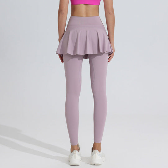 Legging taille haute pour femme avec jupe