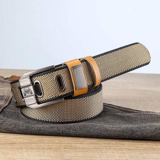 Ceinture tactique tressée robuste pour l'extérieur avec boucle métallique
