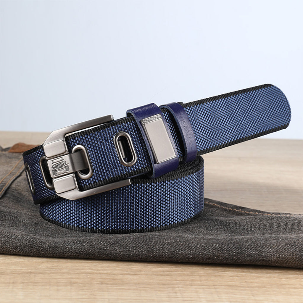 Ceinture tactique tressée robuste pour l'extérieur avec boucle métallique