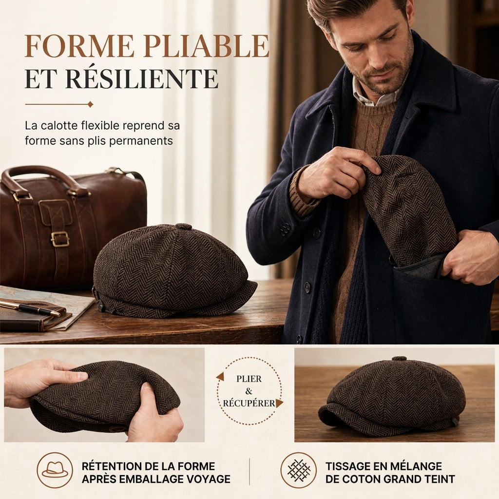 🧢Casquette de peintre vintage, casquette de livreur de journaux octogonale