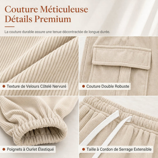 💖Soldes ! Prix cassés💖Pantalon de jogging décontracté en velours côtelé pour femmes