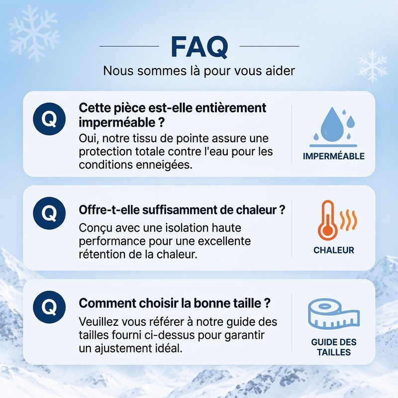 Pantalons de ski imperméables unisexe à bretelles