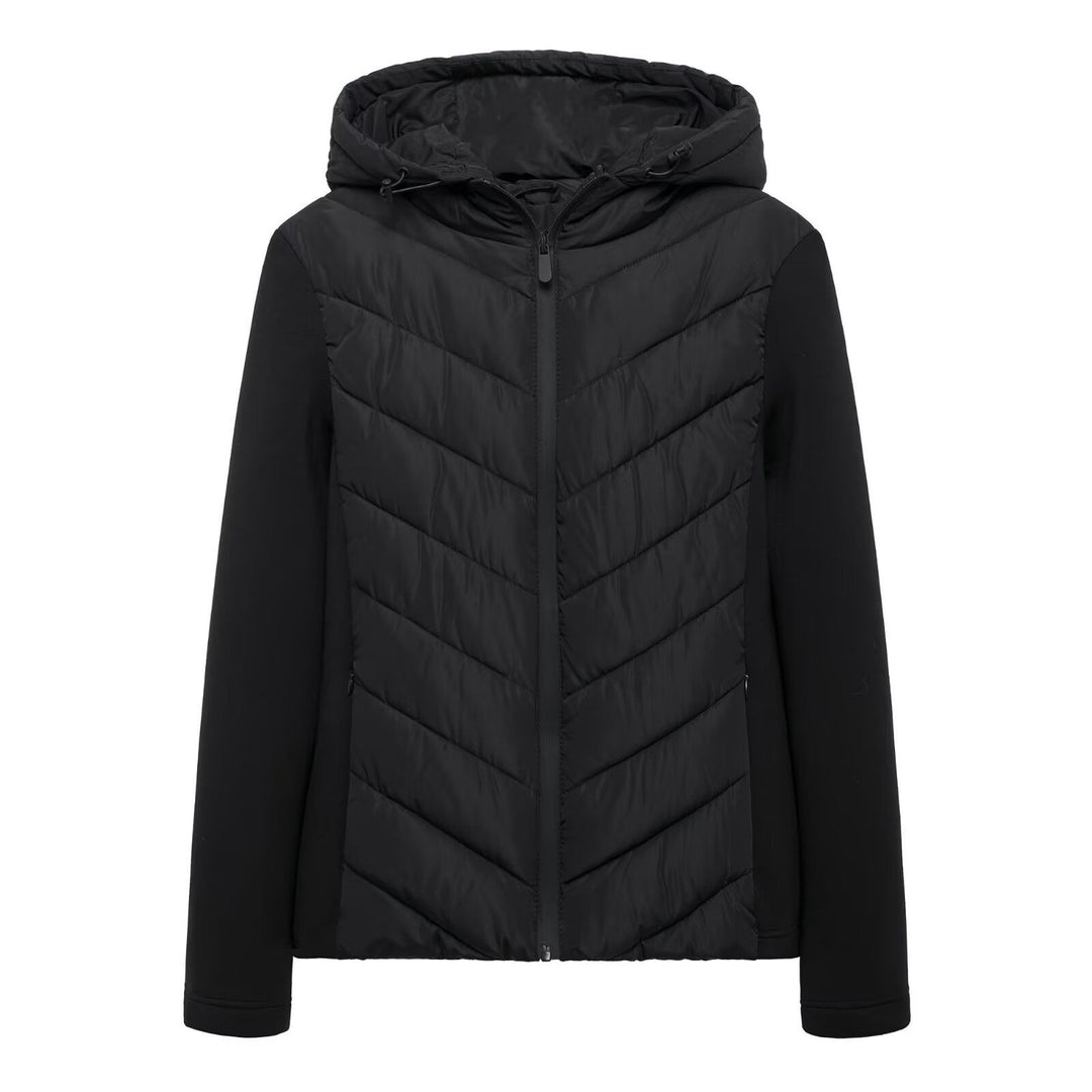 Veste matelassée patchou à capuche pour femme