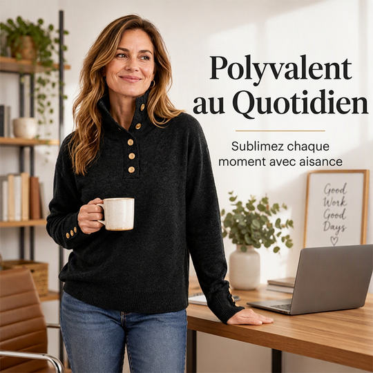 💖Soldes ! Prix cassés💖Pull en maille à col montant décontracté pour femme