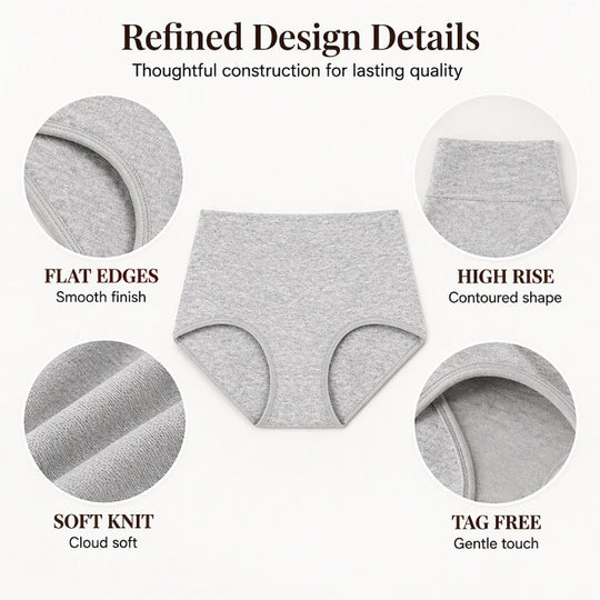 🌸 5-pack Comfortable High-Waist Women's Underwear – Shapes the Belly and Breathes Softly