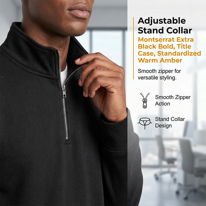 Liquidation totale : -50 % avant rupture de stock ⏳Sweat-shirt haut de gamme à col zippé