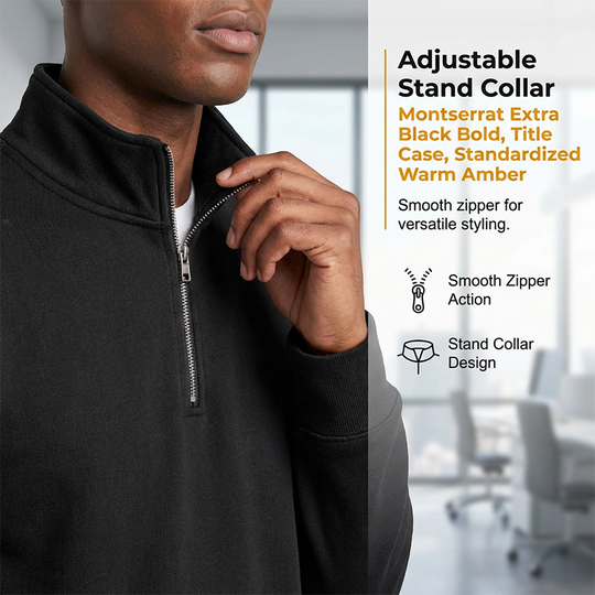 Liquidation totale : -50 % avant rupture de stock ⏳Sweat-shirt haut de gamme à col zippé