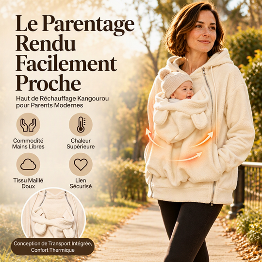 💖Soldes ! Prix cassés💖Veste à capuche confortable et chaude pour le portage de bébé