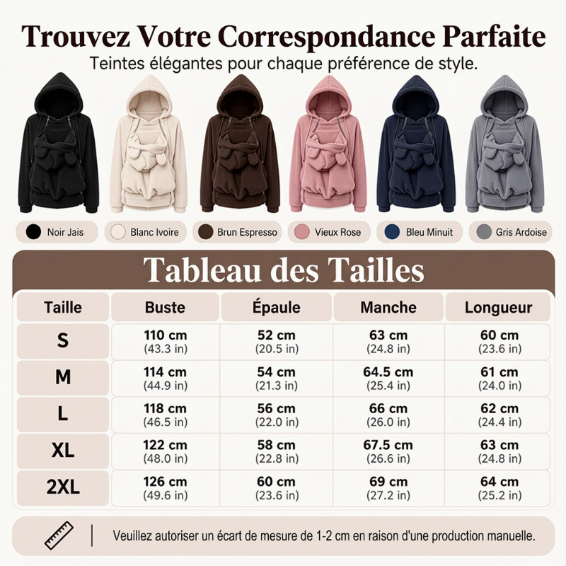 💖Soldes ! Prix cassés💖Veste à capuche confortable et chaude pour le portage de bébé