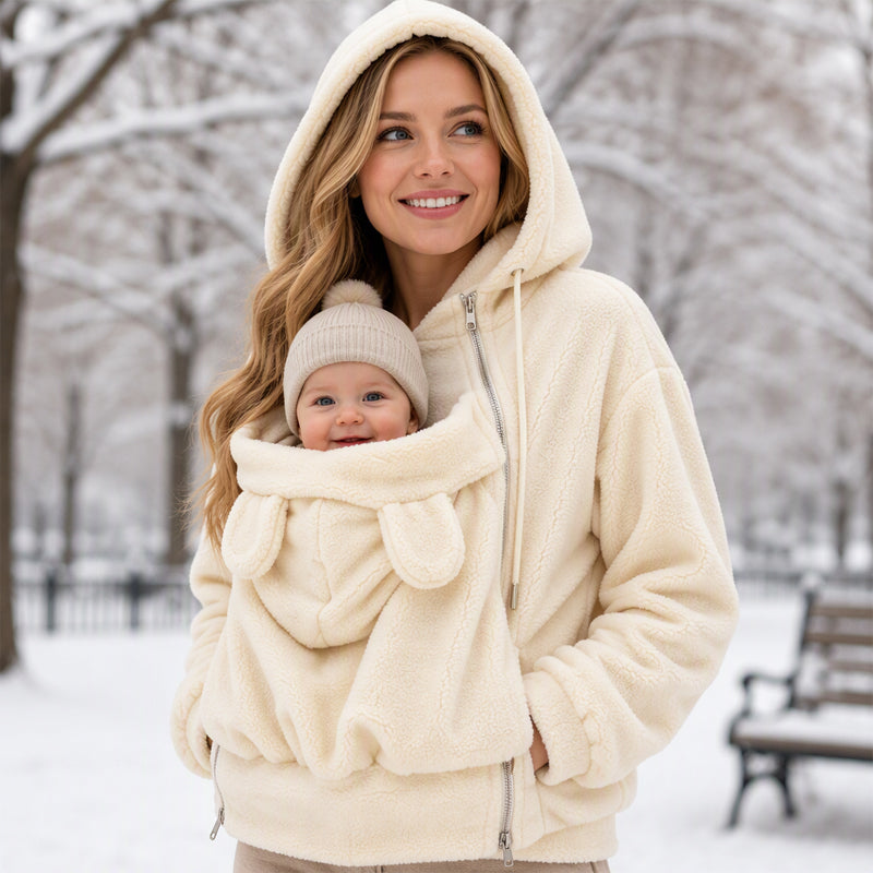 💖Soldes ! Prix cassés💖Veste à capuche confortable et chaude pour le portage de bébé