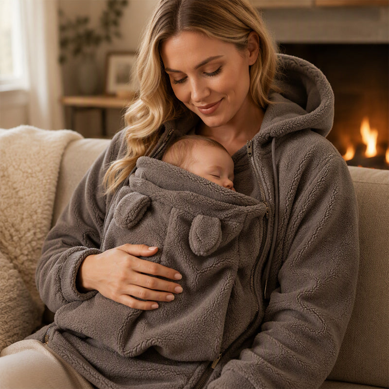 💖Soldes ! Prix cassés💖Veste à capuche confortable et chaude pour le portage de bébé