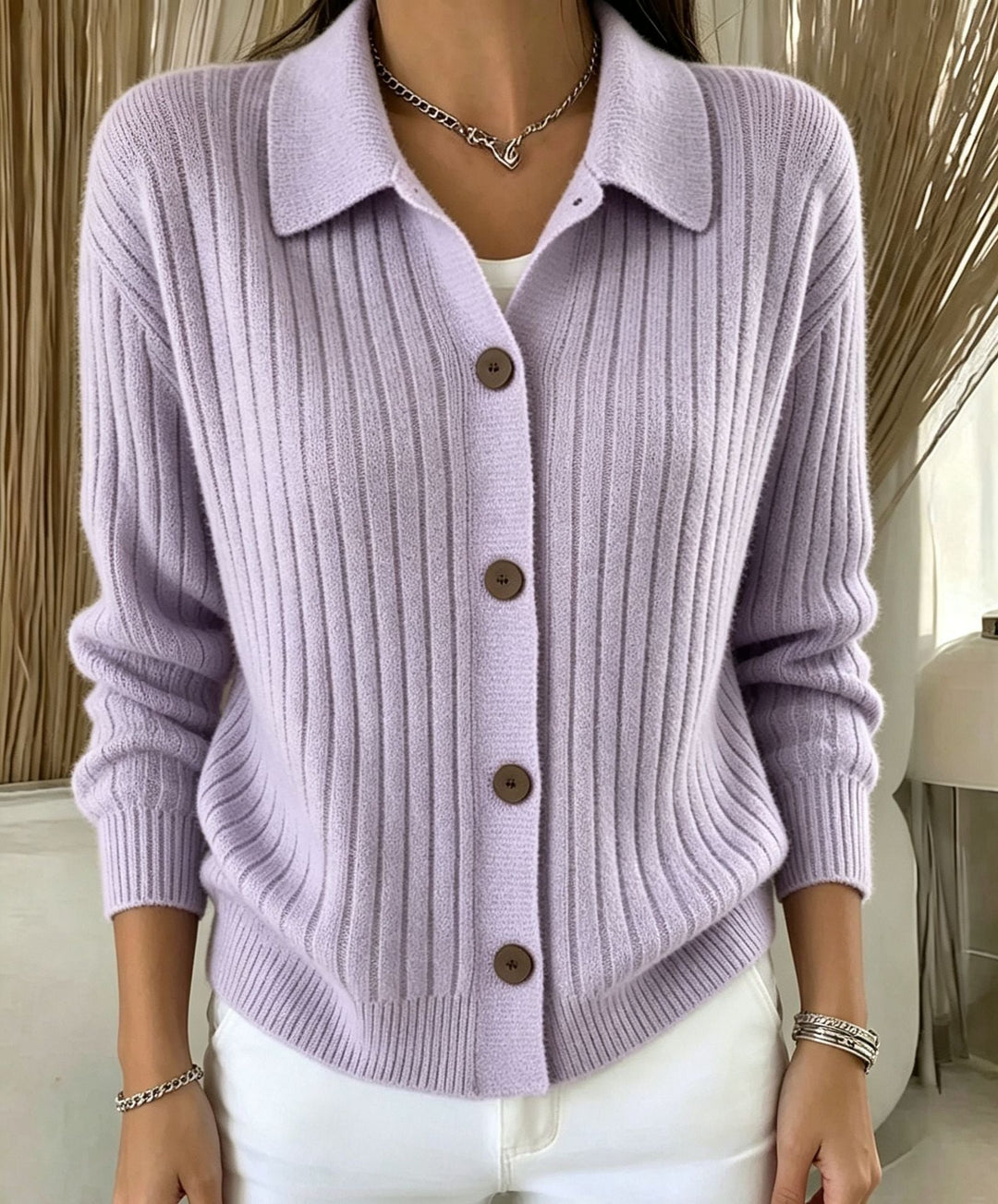 Cardigan en maille décontracté et ample pour femme