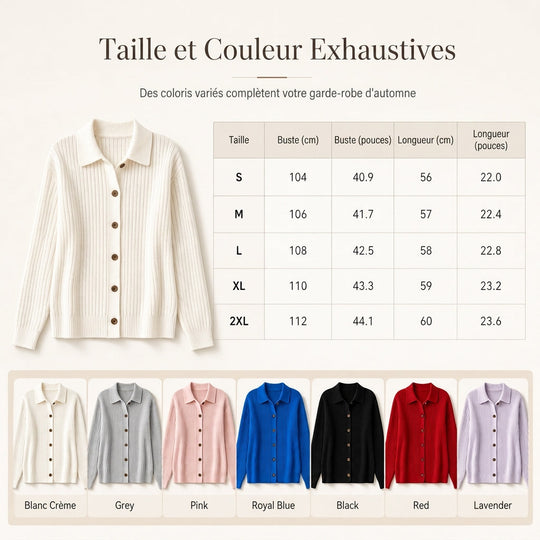 Cardigan en maille décontracté et ample pour femme
