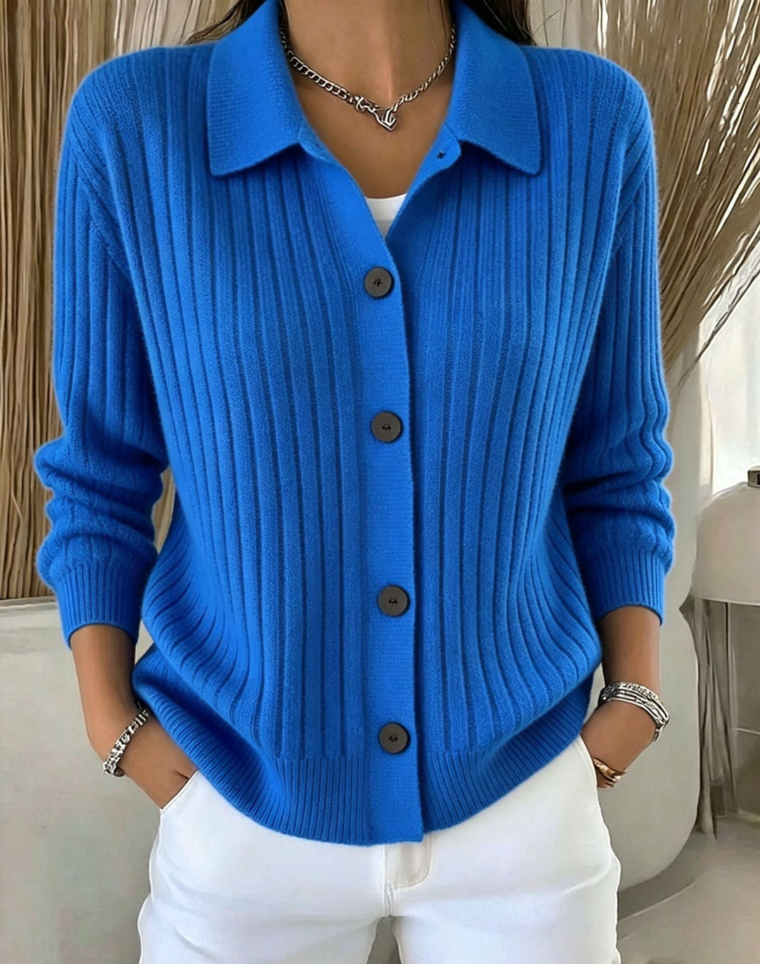 Cardigan en maille décontracté et ample pour femme