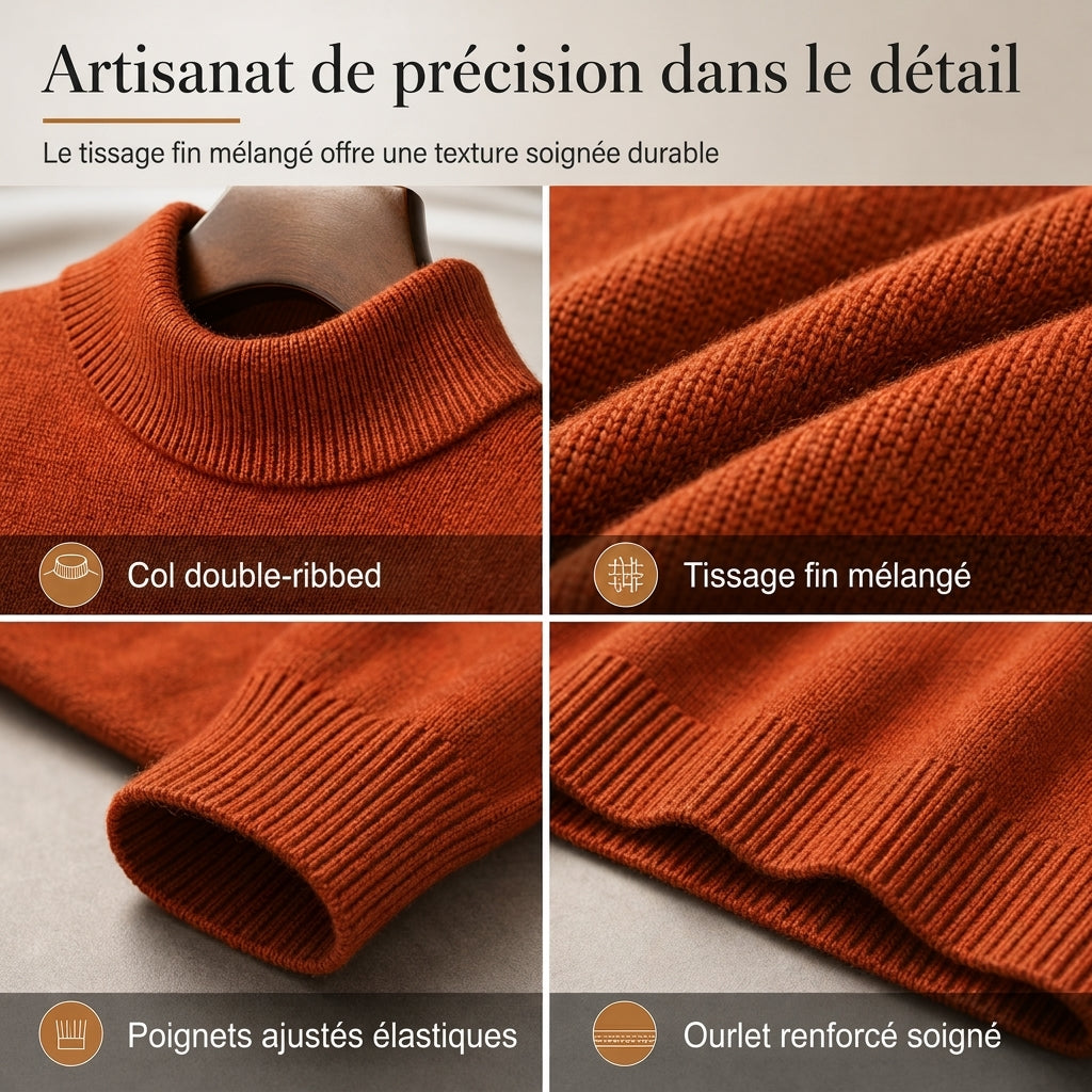 Pull en maille slim d'hiver pour homme