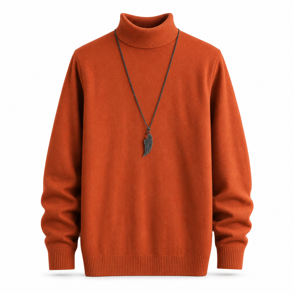 Pull en maille slim d'hiver pour homme