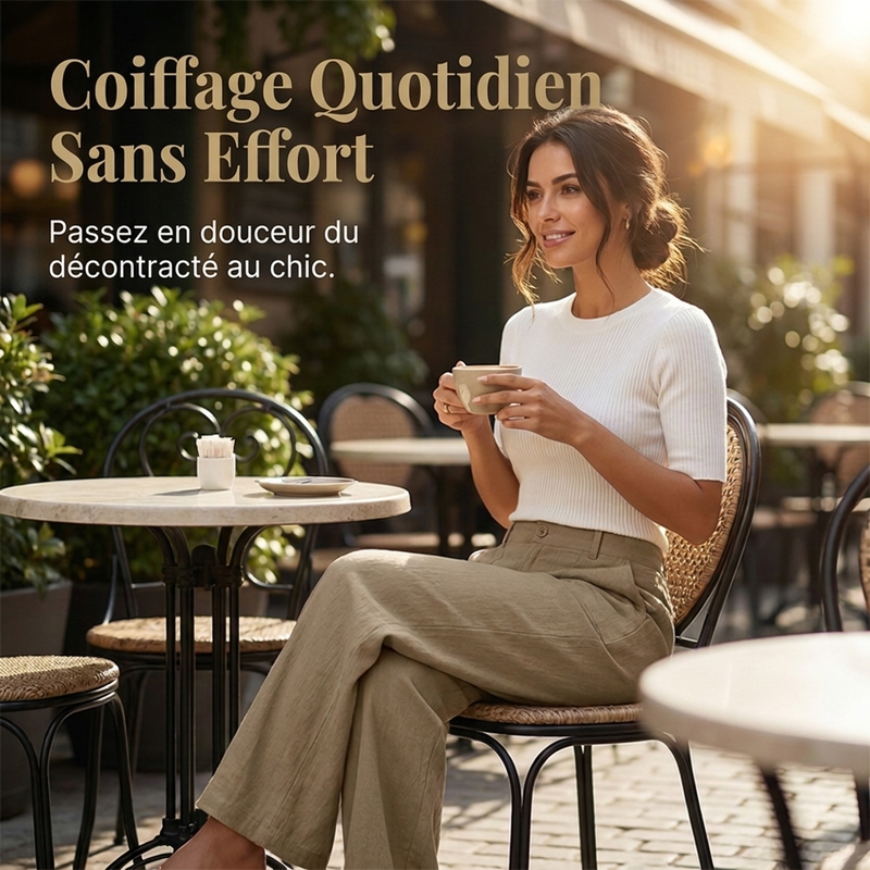 ✨ Pantalon femme larges jambes décontracté — taille élastique, poches profondes 👖