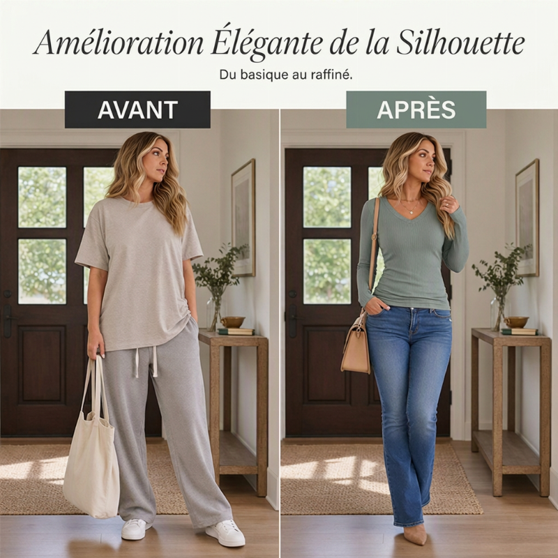 ✨ Haut en maille à col V pour femme, élégant : manches longues, maille texturée et facile à porter 🧶