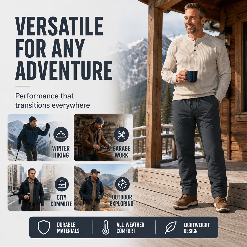 🔥 All-Day Warmth, Versatile Outdoor Comfort | Unisex Winter Outdoor Cozy Thermal Pants