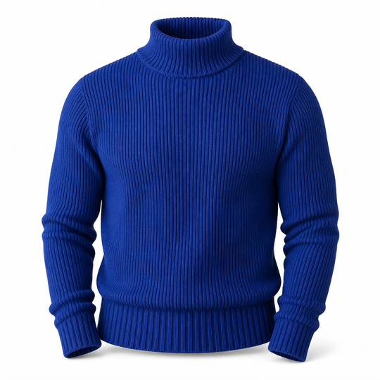 Pull col roulé en maille ajusté pour homme