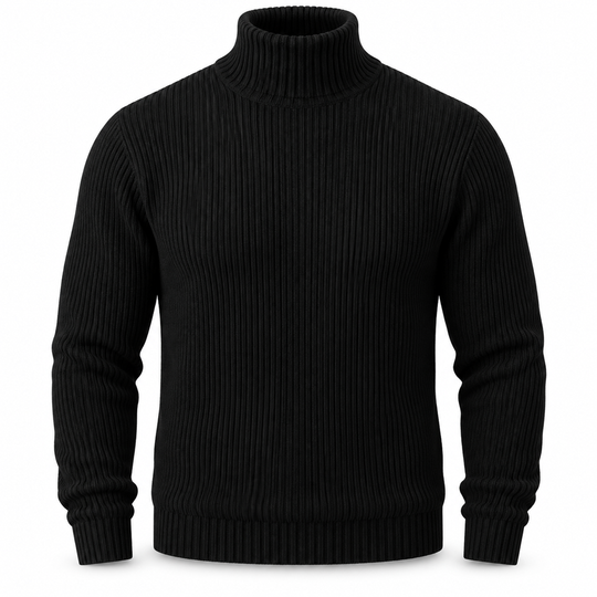 Pull col roulé en maille ajusté pour homme