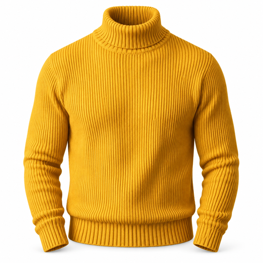 Pull col roulé en maille ajusté pour homme