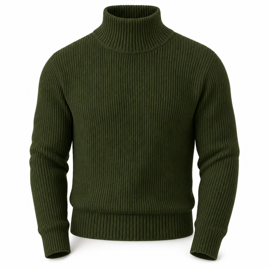 Pull col roulé en maille ajusté pour homme