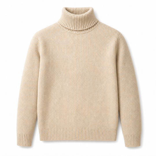 Pull col roulé en maille ajusté pour homme