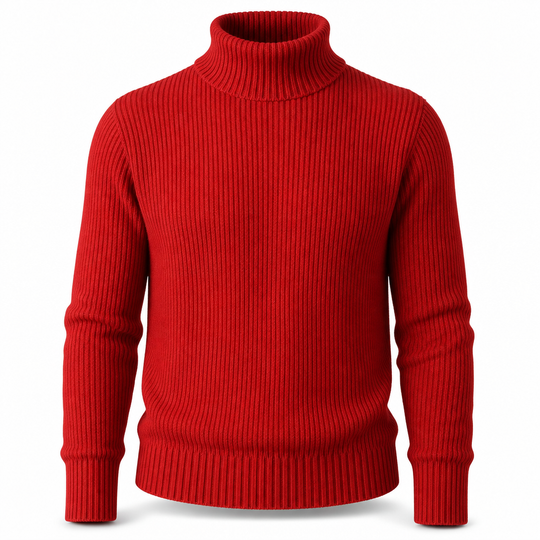 Pull col roulé en maille ajusté pour homme