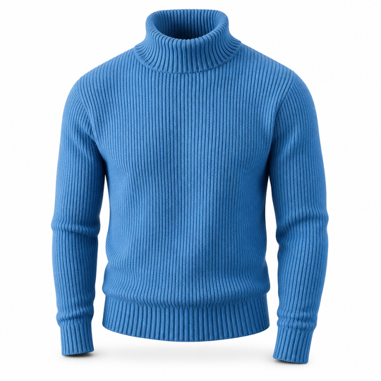 Pull col roulé en maille ajusté pour homme