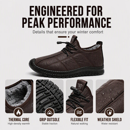 👟 Toasty Plush Comfort, Steady Secure Stride | Men's Plush-Lined Non-Slip Walking Shoes