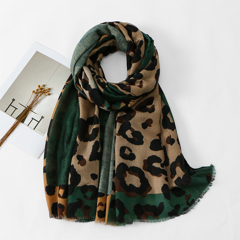 🧣 Easy Styling, Featherlight Comfort | Versatile Lightweight Leopard Print Shawl Scarf