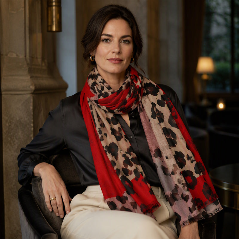 🧣 Easy Styling, Featherlight Comfort | Versatile Lightweight Leopard Print Shawl Scarf