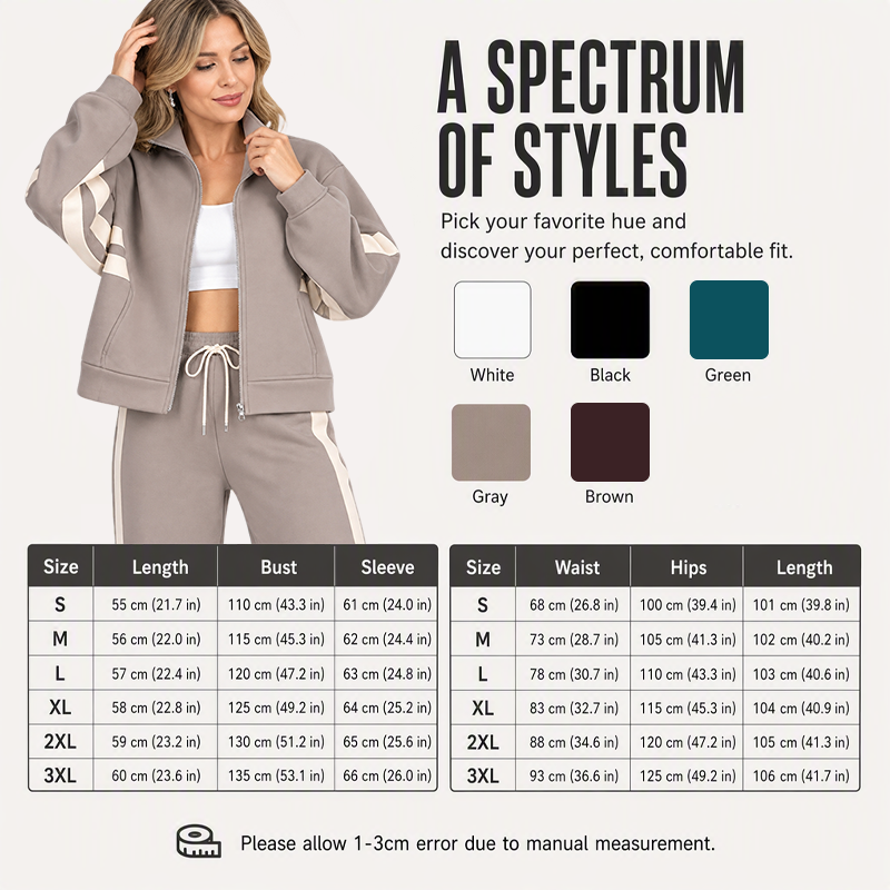 🏃 Eye-Catching Pattern, Move-Ready Comfort | Women's Stripe Sporty 2-Piece Set