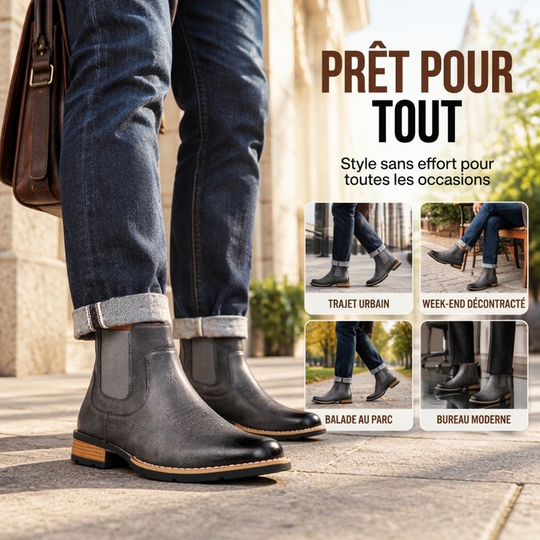 Bottes Chelsea Vintage À Enfiler Pour Homme