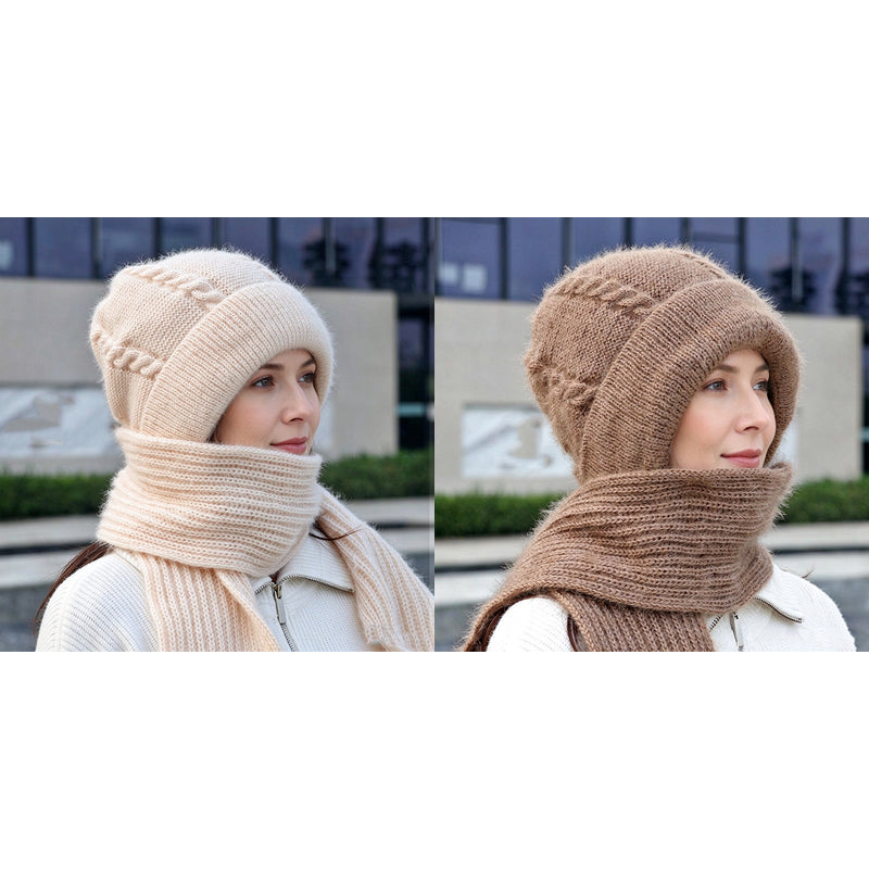 🧣 Toasty Comfort, Head-to-Neck Coverage | Women's Winter Warm Hooded Scarf