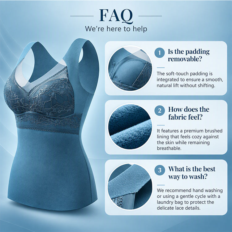 Women's Slim Fit Thermal Camisole with Built-In Bra