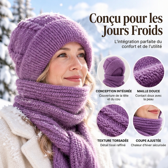 Écharpe à capuche chaude d'hiver pour femmes