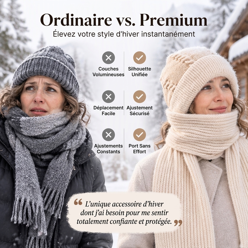 Écharpe à capuche chaude d'hiver pour femmes