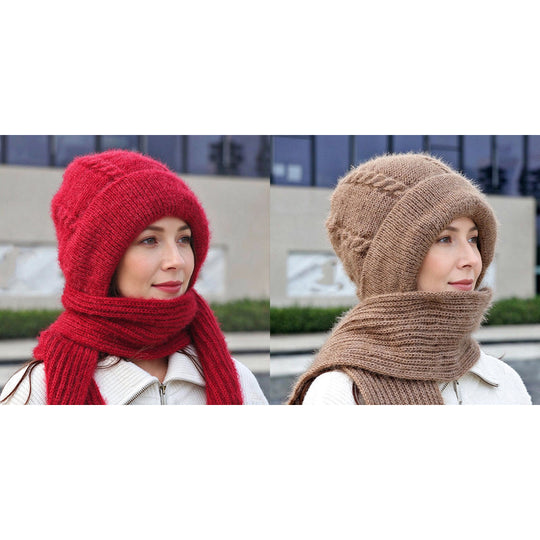 Écharpe à capuche chaude d'hiver pour femmes