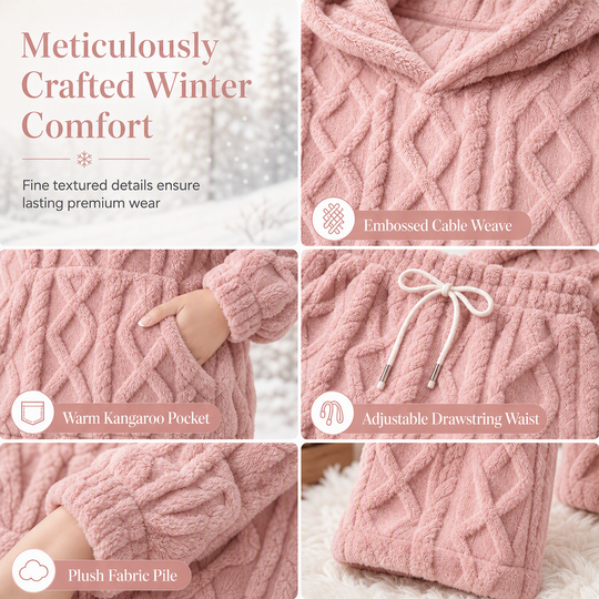 ☁️🧸 The Snuggle Edit – Fluffy Hoodie & Dream-Soft Lounge Set ✨💗