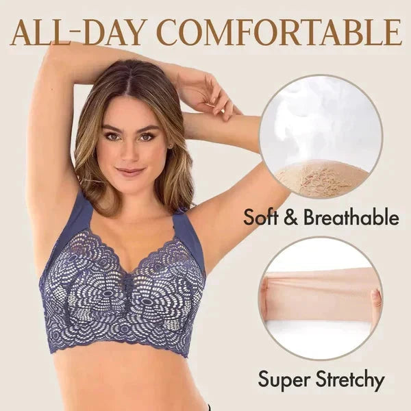 👙 Confident Lift, Smooth Stretch Comfort | Ultimate Lift Stretch Full Shape Seamless Lace Bra (3 PCS)
