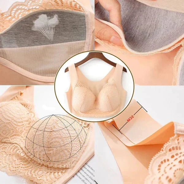 👙 Confident Lift, Smooth Stretch Comfort | Ultimate Lift Stretch Full Shape Seamless Lace Bra (3 PCS)