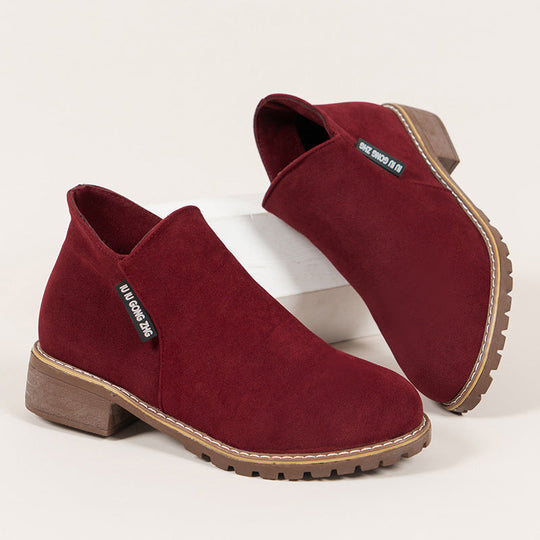 👢 Easy Zip-On Wear, Steady Low-Heel Stride | Women's Side Zipper Low Heel Ankle Boots