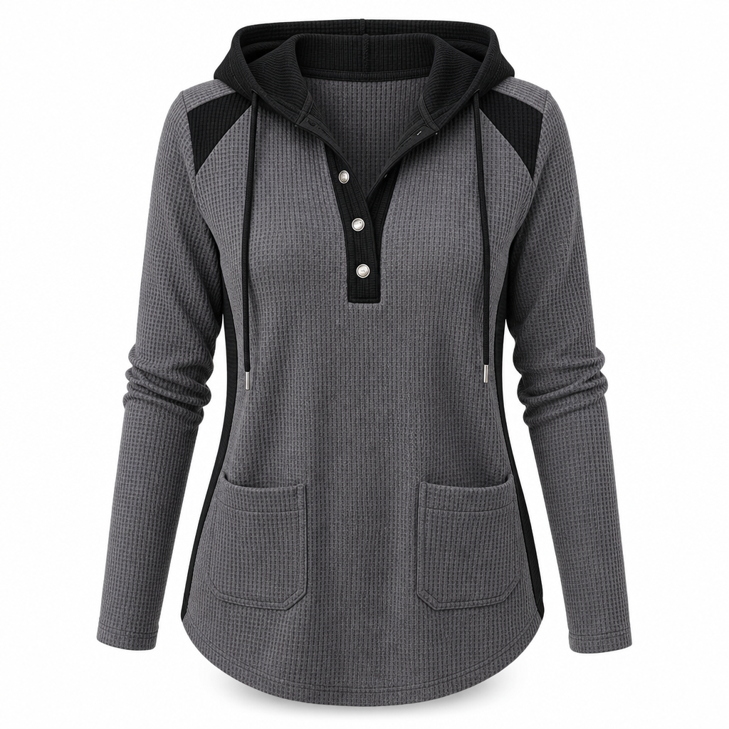 Pull en maille décontracté à col en V pour femme