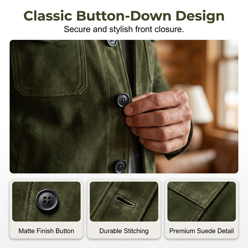 🧥 Retro Ribbed Texture, Structured Collar Detail | Men's Vintage-Style Corduroy Stand Collar Jacket