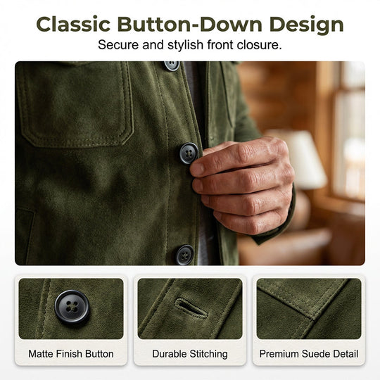 🧥 Retro Ribbed Texture, Structured Collar Detail | Men's Vintage-Style Corduroy Stand Collar Jacket
